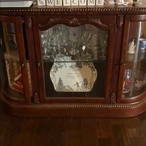 Curio granite top Cabinet